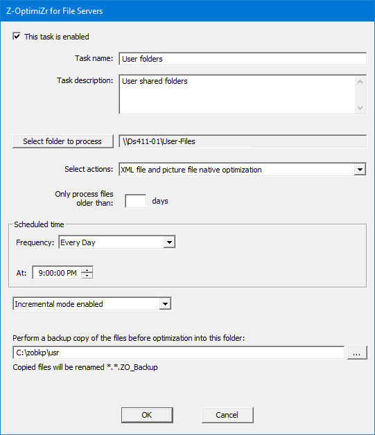Example of a Z-OptimiZr FS Task.